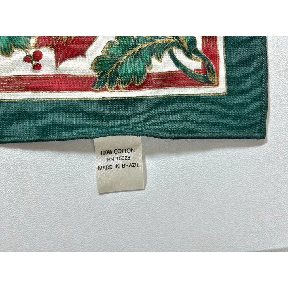 Vintage Lot of Vtg Christmas Cloth 9 Potholders 8 Napkins Table Kitchen Decor